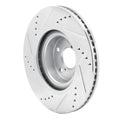 R1 04-25 Scion FR-S Front Right Drilled & Slotted Silver Brake Rotor