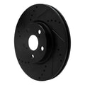 R1 08-19 Pontiac Vibe Front Left Drilled & Slotted Black Brake Rotor