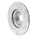 R1 04-25 Scion FR-S Front Left Drilled & Slotted Silver Brake Rotor