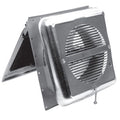 120V SIDEWALL FAN MILL FINISH EXTERIOR COVER WHITE PAINTED INTERIOR GRILLE