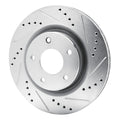 DFC 07-13 Nissan Altima Front Right Drilled & Slotted Silver Brake Rotor