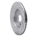 DFC 07-18 Volvo S60/XC70/S80/V60 Rear Right Drilled & Slotted Silver Brake Rotor