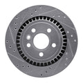 DFC 07-18 Volvo V60/XC70/S80/S60 Rear Left Drilled & Slotted Silver Brake Rotor