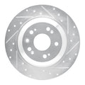 R1 Concepts Brake Rotor Drilled and Slotted Silver Fits Acura TL