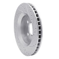 DFC 07-18 Jeep Wrangler Front Left Drilled & Slotted Silver Brake Rotor
