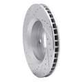 R1 07-18 Jeep Wrangler Front Right Drilled & Slotted Silver Brake Rotor