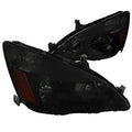 EURO HEADLIGHT SMOKED LENS CHROME H
