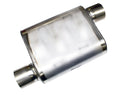 JBA Universal Chambered Style 304SS Muffler 11x9.75x4 3in Inlet Diameter Offset/Offset