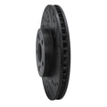 R1 00-10 Pontiac Vibe Front Right Drilled & Slotted Black Brake Rotor