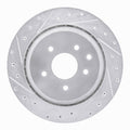 DFC 07-15 Infiniti G37 Rear Left Drilled & Slotted Silver Brake Rotor