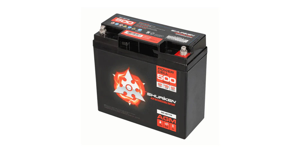 500W 18AMP HOURS COMPACT SIZE AGM 12V BATTERY