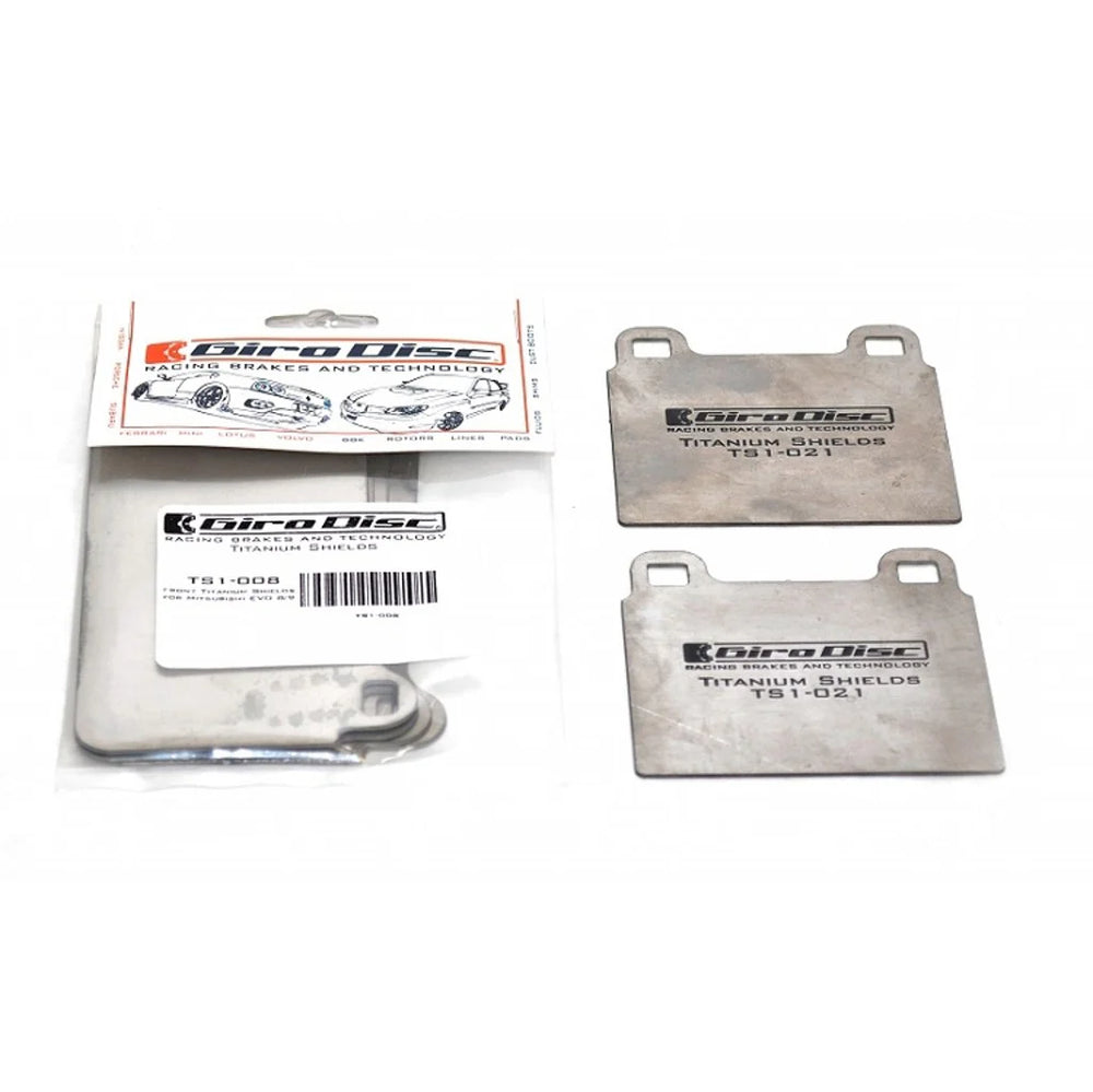 GiroDisc Lamborghini Aventador (w/Iron Conversion) Front Titanium Pad Shields