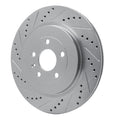 DFC 13-19 Ford Taurus (Excl SHO) Rear Left Drilled & Slotted Silver Brake Rotor