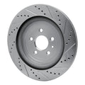 DFC 13-19 Ford Taurus (Excl SHO) Rear Left Drilled & Slotted Silver Brake Rotor