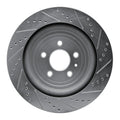 DFC 13-19 Ford Taurus (Excl SHO) Rear Left Drilled & Slotted Silver Brake Rotor