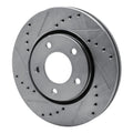 R1 Concepts Brake Rotor Drilled and Slotted Silver Fits Chrysler Town