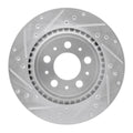 DFC 03-14 Volvo XC90 Rear Left Drilled & Slotted Silver Brake Rotor