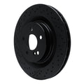 R1 05-11 Mercedes-Benz CLK63 AMG Rear Drilled & Slotted Black Brake Rotor