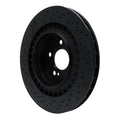 R1 05-11 Mercedes-Benz CLK63 AMG Rear Drilled & Slotted Black Brake Rotor