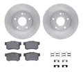 DFC 97-15 Acura CSX Rear Rotors with 5000 Advanced Brake Pads w/Hardware