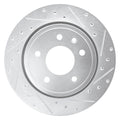 DFC 95-06 Jaguar XKR Rear Right Drilled & Slotted Silver Brake Rotor