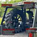 Seizmik 15-24 Can-Am HD7-10 Defender/Polaris 570-1000 Ranger XP/Crew Bed Rack Spare Tire Holder