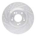 DFC 00-09 Honda S2000 Front Left Drilled & Slotted Silver Brake Rotor