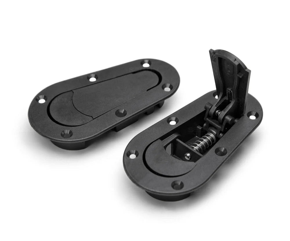 AeroCatch Plus Flush Hood Latch and Pin - Black - No lock