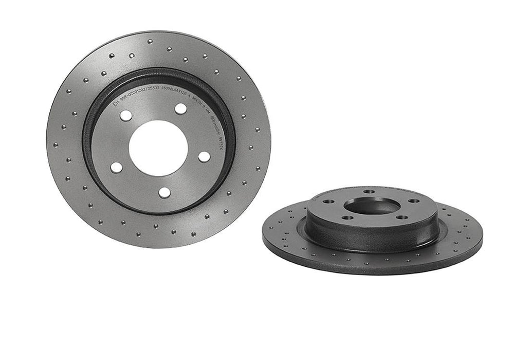 Brembo 04-13 Mazda 3 Rear Premium Xtra Cross Drilled UV Coated Rotor