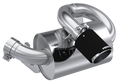 MBRP Universal 3in Hex Tip 5in Inlet 8in Length Dual Wall Exhaust Tip - Black Coated
