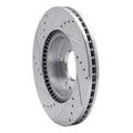 DFC 03-13 Hyundai Elantra Front Right Drilled & Slotted Silver Brake Rotor