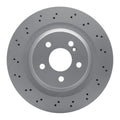 R1 Concepts GEOSPEC Coated Rotor - Drilled Fits Mercedes-Benz CLS55