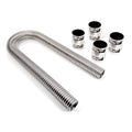 48in Stainless Hose Kit w/Polished Ends