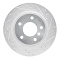 DFC 08-13 BMW 125i (Mexico) Rear Right Drilled & Slotted Silver Brake Rotor
