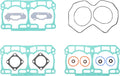 Vertex Pistons 16-18 Expedition 800 2-Stroke E-TEC Top End Gasket Kit