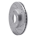 R1 94-04 Ford Mustang Front Right Drilled & Slotted Silver Brake Rotor