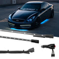 XK Glow Single Color XKGLOW UnderglowLED Accent Light Car/Truck Kit Blue - 8x24In Tube + 4x8In Strip