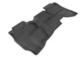 3D MAXpider 2014-2019 Chevrolet/GMC Silverado Double Cab Kagu 2nd Row Floormats - Black