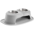 WeatherTech Pet Feeding System Double High 32oz 6in. Stainless Bowl - Light Grey