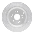 R1 Concepts Brake Rotor Drilled and Slotted Silver Fits Honda Odyssey