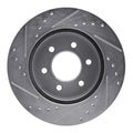 R1 Concepts Brake Rotor Drilled and Slotted Silver Fits Dodge Dakota