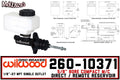Wilwood Short Remote M/C Kit 5/8in Bore
