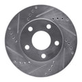 R1 97-05 Buick Regal Front Left Drilled & Slotted Silver Brake Rotor