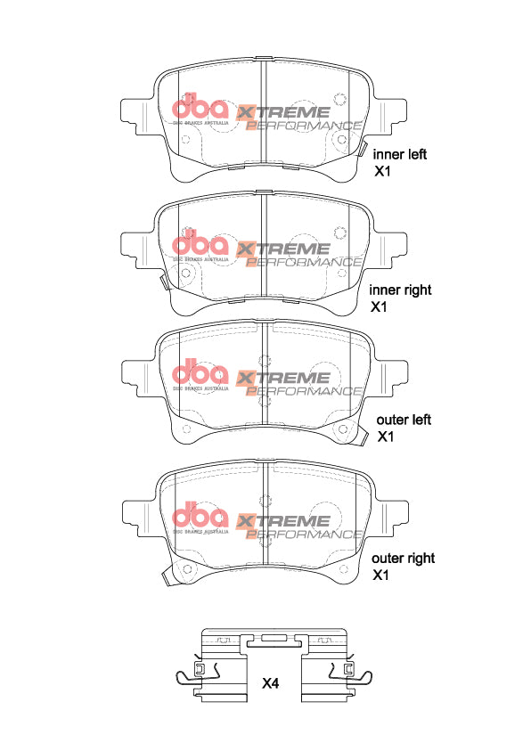 DBA 20-22 Jeep Gladiator Rear XP Performance Brake Pads