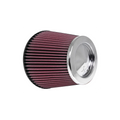 K&N Universal Chrome Filter 6in Flange ID x 7.5in Base OD x 5in Top OD x 6in H