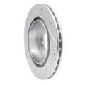 R1 Concepts Brake Rotor Drilled and Slotted Silver Fits Mitsubishi Lancer
