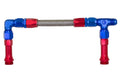 08X 7/820 DUAL INLET TO FIT HOLLEY4150 (CENTER TO CENTER 9.3) RED/BLUE