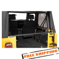 ~(3 lbs. 46X3X3)~ Tailgate Bar replacement Black Jeep 97-06 Wrangler; Includes tailgate bar 2 retainer brackets