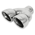 Exhaust Tip Exhaust Tip Dual 3.5 Inch Rolled Angle Polished SS Fits 2.50 Inch Tubing-Weld On Flowmaster