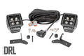 LED Light Kit | Hinge Mount | 2" Black Pair | White DRL | Jeep Gladiator JT/Wrangler JL (18-26)